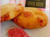 Cookies au chocolat blanc et nougat à la rose