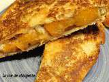 Croque monsieur Crème de nougat noir-abricot