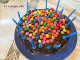 Gâteau d'anniversaire chocolat chantilly