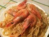 Spaghettis aux crevettes rouges de Sicile