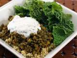 Lentilles épicées sur millet au poivre