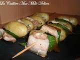 Brochettes de pommes de terre, lard & laurier