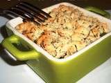Crumble de courgettes & chèvre frais