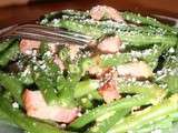 Haricots verts à la carbonara