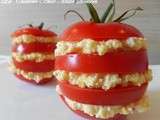 Mille feuille de tomate mimosa