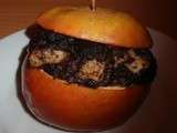 Pomme farcie au boudin noir