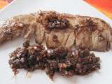 Faux filet aux échalotes confites au balsamique