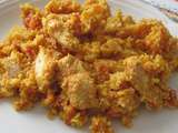 Lentilles corail /boulgour à l'indienne et au poulet