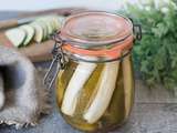 Courgettes au vinaigre (pickles de courgette)