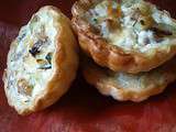 Minis quiches aux oignons,pommes de terre,thon