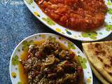 Salade chaude de tomates et ail,huile d'olive