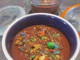 Compote fraise, banane et m&m’s