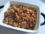 Crumble aux épinards et fromage frais de c. Lignac