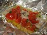 Papillote de filet de Merlan au piment