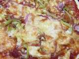 Pizza au poulet et sauce barbecue