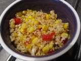 Salade de quinoa aux poivrons, sauce au miel
