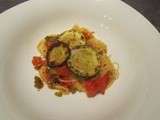 Spaghettis aux légumes et piment