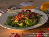 Salade de quinoa, mangue et grenade