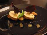 Foie gras, coing et chocolat