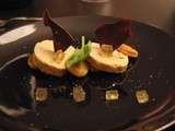 Foie gras, coing et chocolat