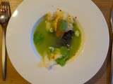 Jonathan Poncelet – Cabillaud en tempura, gaspacho vert et confiture à l’ail
