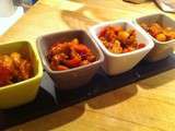 Supions aux poivrons en petites mises en bouche