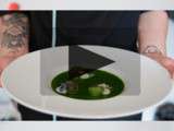 Video – Jonathan Poncelet – Escargots comme une persillade, topinambour et coulis d’épinards
