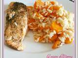 Pavé de saumon et son riz aux carottes (Cookeo)
