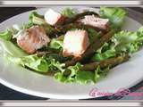 Salade verte aux asperges vertes et au saumon