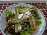 Salade d'asperges et son oeuf mollet