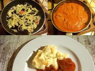 Langue de boeuf sauce tomate/poivron