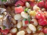 Loubia “fraîche” aux haricots mi-secs et tomates crues