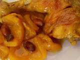 Tajine de poulet aux nèfles et amandes dorées