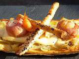 Inspiration  Bruschetta  pour feuilletés à la fondue d'endives, noix de St Jacques et Reblochon