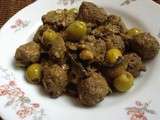 Tajine boulettes de viande aux champignons et olives