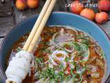 Soupe de canette et à l'oignon, nouilles pad thaï