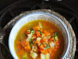 Soupe de légumes en mirepoix