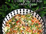 Taboulé de quinoa, boulgour aux légumes de saison