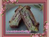 Croque cake au jambon et fromage