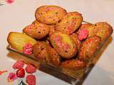Madeleines aux pralines roses