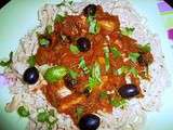 Spaghetti à l'huile d'olive sauce puttanesca