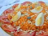 Salade de carottes, pomme et muesli aux abricots et graines gourmande