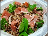 Salade de lentilles à la roquette et au quinoa