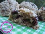 Cookies us aux flocons d’avoine et canneberges/us cookies with oatmeal and cranberry