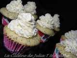 Cupcakes Citron Banane et graines de pavot et son topping au mascarpone, citron et graines de pavot
