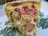 Délicieuse tarte à la rhubarbe et mascarpone