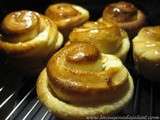 Délicieuses brioches roulées aux raisins