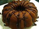 Gâteau chocolat-bananes au babeurre (lait ribot, lait fermenté, Lben) (faible en gras) et sans beurre