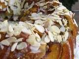 Moelleux gâteau renversé aux pêches et amandes