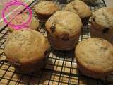 Moelleux muffins à la banane et au chocolat